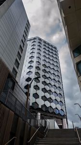 Preview wallpaper buildings, architecture, clouds, bottom view