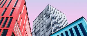 Preview wallpaper buildings, architecture, colorful, symmetry, minimalism