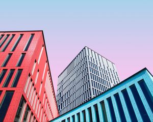 Preview wallpaper buildings, architecture, colorful, symmetry, minimalism