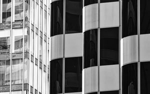 Preview wallpaper buildings, architecture, facades, black and white
