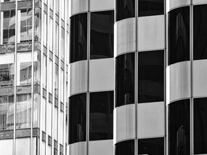 Preview wallpaper buildings, architecture, facades, black and white