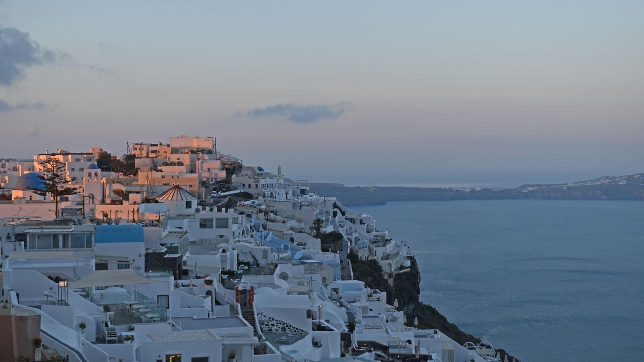 Wallpaper buildings, architecture, hill, white
