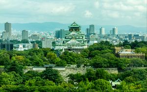 Preview wallpaper buildings, architecture, houses, trees, city