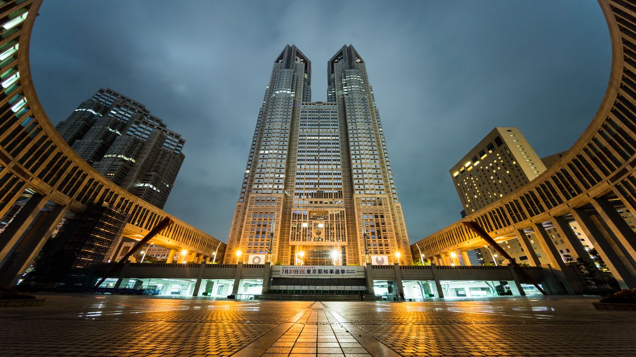 Wallpaper buildings, architecture, lights, twilight