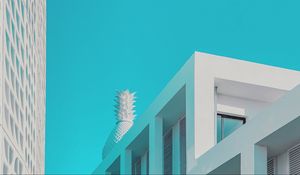 Preview wallpaper buildings, architecture, minimalism, blue, white