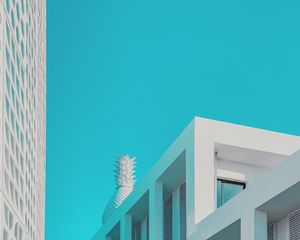 Preview wallpaper buildings, architecture, minimalism, blue, white