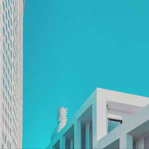 Preview wallpaper buildings, architecture, minimalism, blue, white