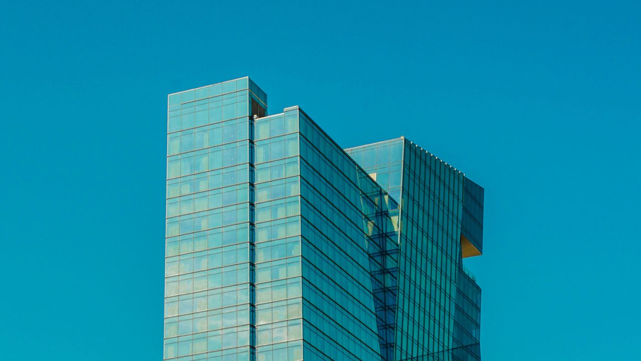 Wallpaper buildings, architecture, minimalism, blue