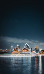 Preview wallpaper buildings, architecture, night, backlight, dark