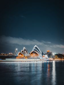 Preview wallpaper buildings, architecture, night, backlight, dark
