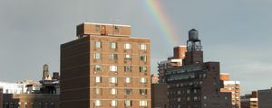 Preview wallpaper buildings, architecture, rainbow