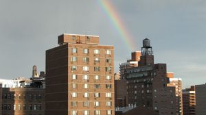 Preview wallpaper buildings, architecture, rainbow