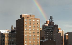 Preview wallpaper buildings, architecture, rainbow
