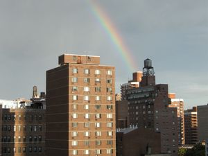 Preview wallpaper buildings, architecture, rainbow