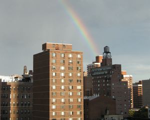 Preview wallpaper buildings, architecture, rainbow