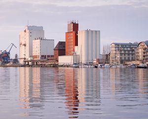 Preview wallpaper buildings, architecture, river, water, reflection