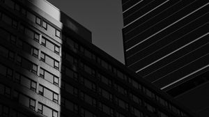 Preview wallpaper buildings, architecture, shadow, bw