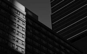 Preview wallpaper buildings, architecture, shadow, bw