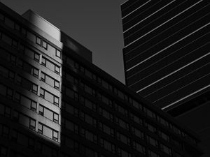 Preview wallpaper buildings, architecture, shadow, bw