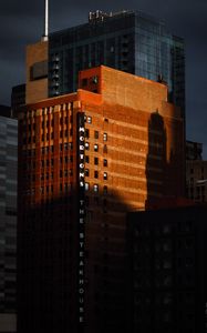 Preview wallpaper buildings, architecture, shadow, dusk, city