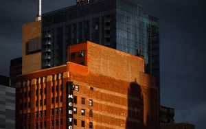 Preview wallpaper buildings, architecture, shadow, dusk, city