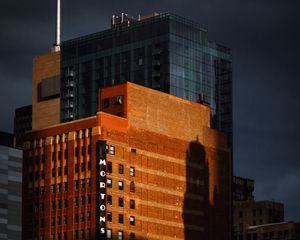 Preview wallpaper buildings, architecture, shadow, dusk, city
