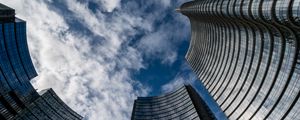 Preview wallpaper buildings, architecture, sky, clouds, bottom view