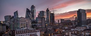 Preview wallpaper buildings, architecture, skyscrapers, modern, evening