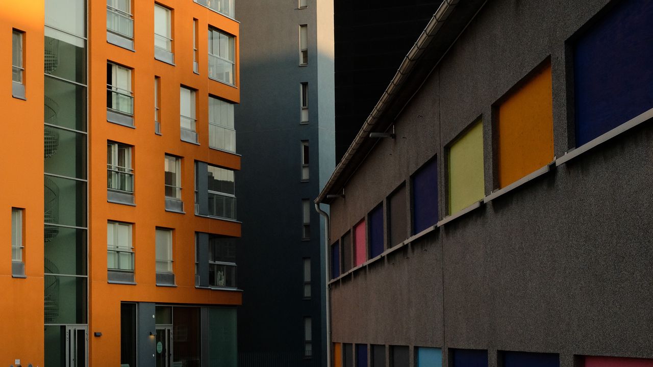 Wallpaper buildings, architecture, street, colorful