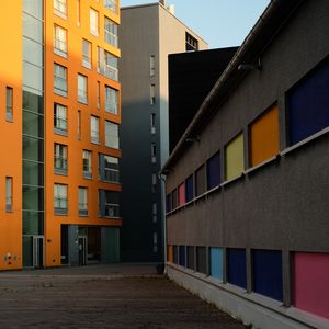 Preview wallpaper buildings, architecture, street, colorful