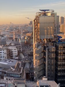 Preview wallpaper buildings, architecture, sunset, city