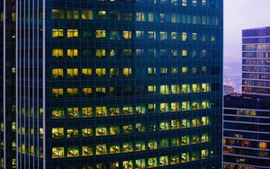 Preview wallpaper buildings, architecture, windows, lights, city