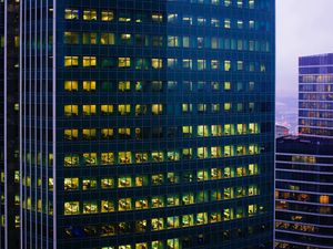 Preview wallpaper buildings, architecture, windows, lights, city