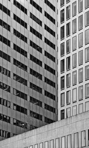 Preview wallpaper buildings, architecture, windows, skyscrapers, facade, black and white