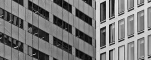 Preview wallpaper buildings, architecture, windows, skyscrapers, facade, black and white