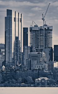 Preview wallpaper buildings, architecture, windows, city, black and white