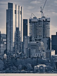 Preview wallpaper buildings, architecture, windows, city, black and white