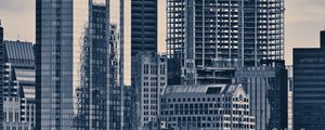 Preview wallpaper buildings, architecture, windows, city, black and white