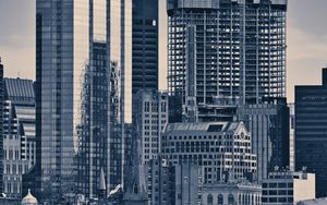 Preview wallpaper buildings, architecture, windows, city, black and white