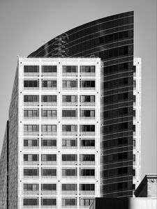 Preview wallpaper buildings, architecture, windows, facade, black and white