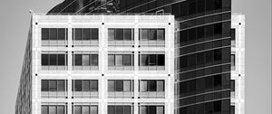 Preview wallpaper buildings, architecture, windows, facade, black and white