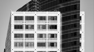 Preview wallpaper buildings, architecture, windows, facade, black and white
