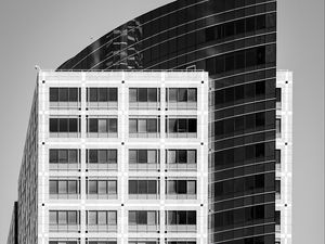 Preview wallpaper buildings, architecture, windows, facade, black and white