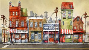 Preview wallpaper buildings, art, street, city