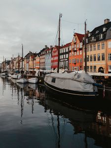 Preview wallpaper buildings, boats, canal, water, city