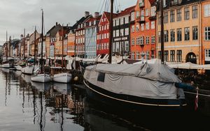 Preview wallpaper buildings, boats, canal, water, city