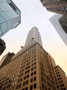 Preview wallpaper buildings, bottom view, architecture, facade, sky