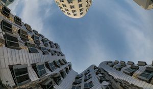 Preview wallpaper buildings, bottom view, architecture, sky