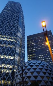 Preview wallpaper buildings, bottom view, architecture, lantern