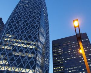 Preview wallpaper buildings, bottom view, architecture, lantern